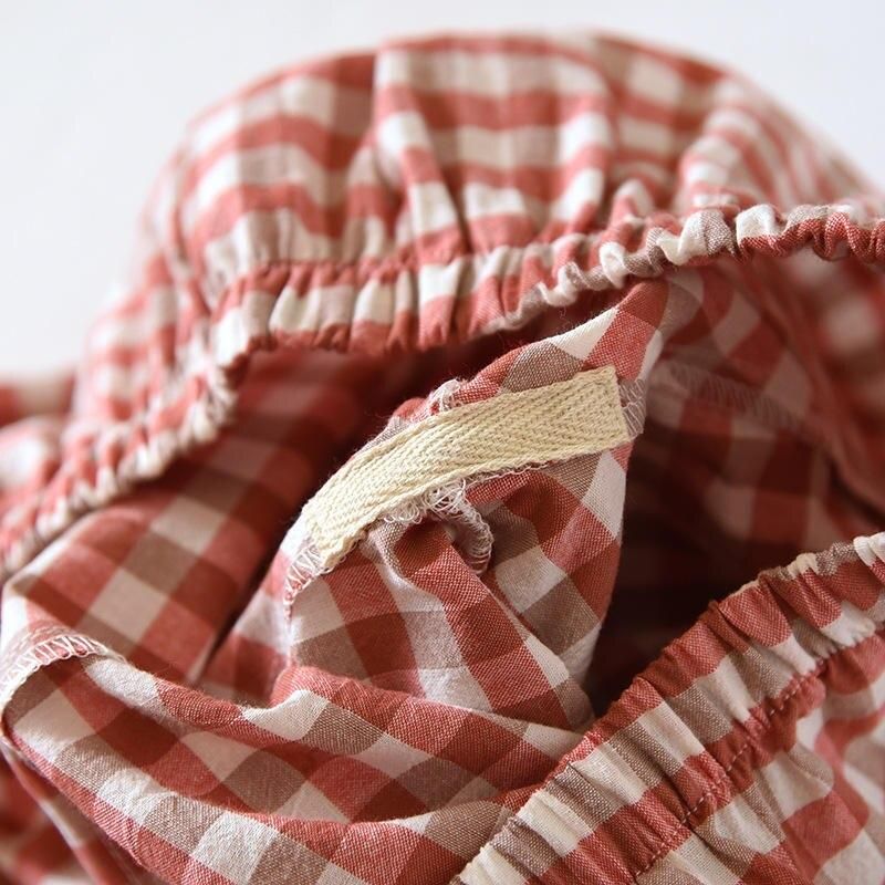 2024 Japanese Spring & Autumn Couple Pajama Set - 100% Cotton Plaid Two-Piece 2024 Japanese Spring & Autumn Couple Pajama Set - 100% Cotton Plaid Two-Piece