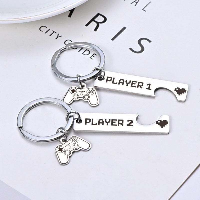 1 PCS Funny Couple Gamers Gifts Player 1 Player 2 Matching Keychain for Her Him Girlfriend Boyfriend Valentine's Day Gaming Gift 1 PCS Funny Couple Gamers Gifts Player 1 Player 2 Matching Keychain for Her Him Girlfriend Boyfriend Valentine's Day Gaming Gift