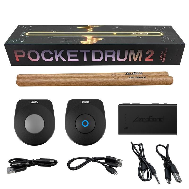AeroBand PocketDrum 2 PLUS Somatosensory Digital Electronic Air Drum Stick Set Drumsticks & Foot Pedals & Bluetooth Adapter AeroBand PocketDrum 2 PLUS Somatosensory Digital Electronic Air Drum Stick Set Drumsticks & Foot Pedals & Bluetooth Adapter