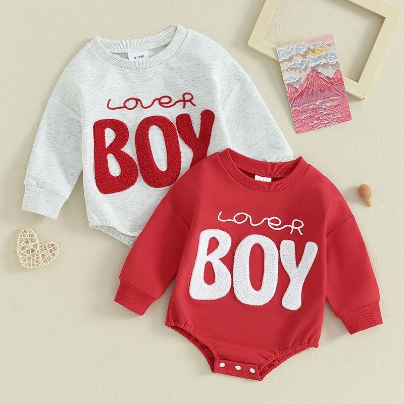 Cozy & Cute Baby Boys Long Sleeve Valentine's Day Romper