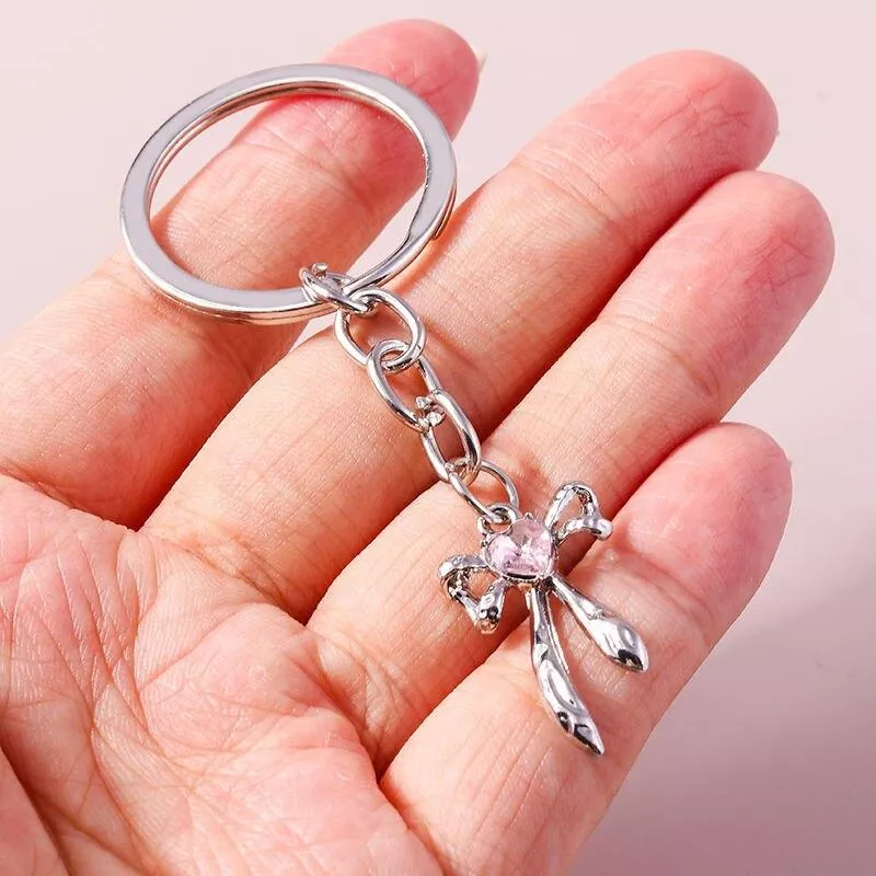 Pretty Crystal Bowknot Keychain Heart Keyring Pendants for Key Holder Women Girls Handbag Charms Decor DIY Jewelry Accessories Pretty Crystal Bowknot Keychain Heart Keyring Pendants for Key Holder Women Girls Handbag Charms Decor DIY Jewelry Accessories